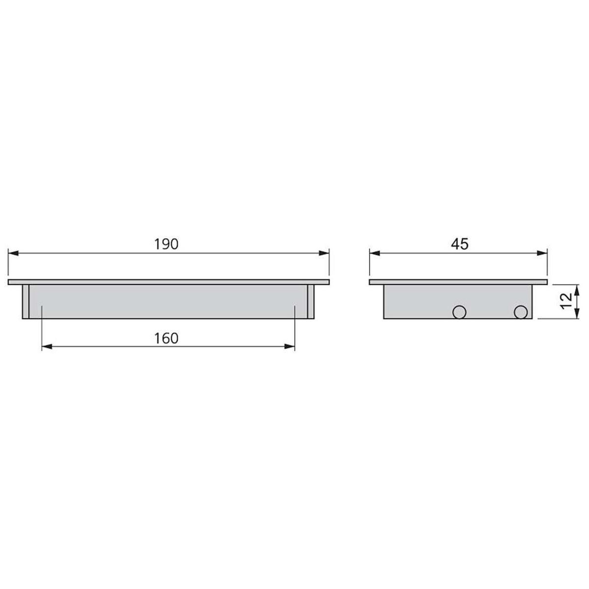 MÖBELGRIFFE Bologna, L190mm, 160mm Achsenabstand, Aluminium, matt eloxiert 20er-set - Dunkelgrau, Metall (18/9/21cm) - EMUCA