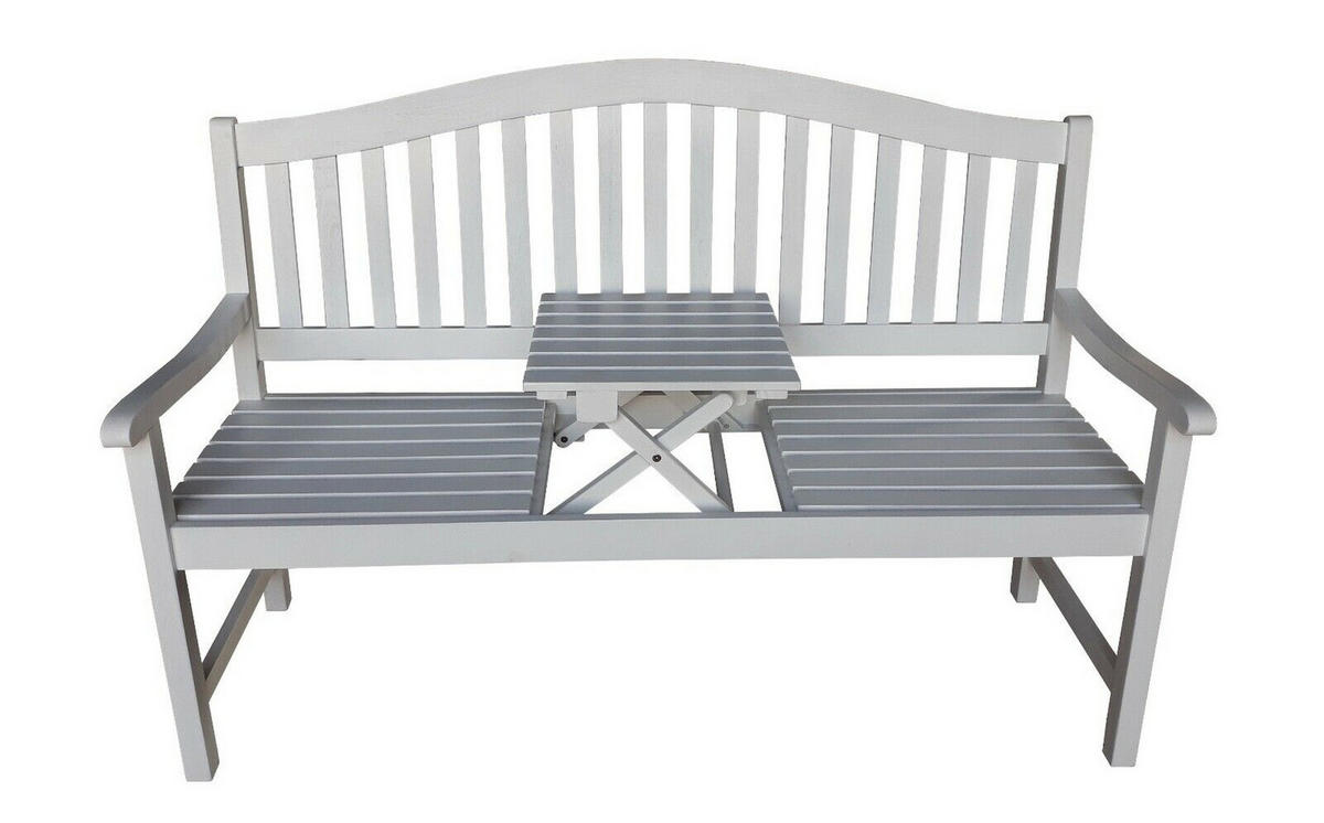 GARTENBANK Utah 3er Sitz weiß gewischt - Weiß, Holz (64/106/150cm) - Sedex