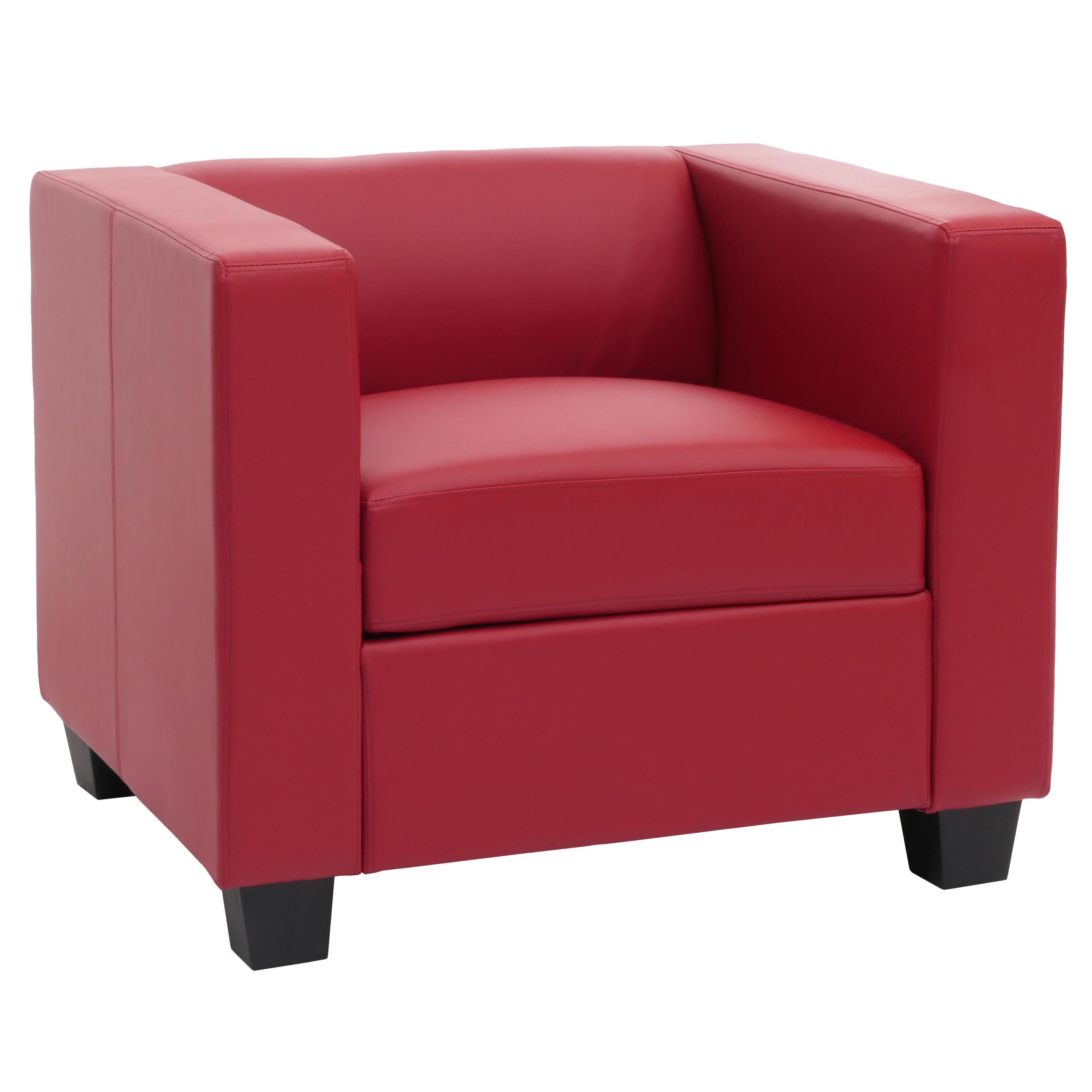 SESSEL LOUNGESESSEL Rot - Rot, Leder (86/70/75cm) - MCW