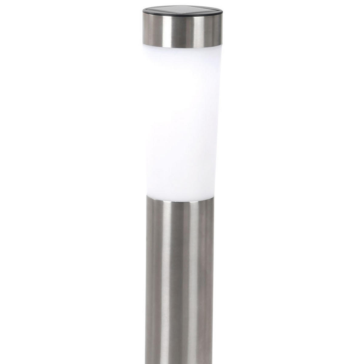 LED AUSSENLEUCHTE Solar Silber 2er Set - Silberfarben, Metall (7.5/7.5/56cm)