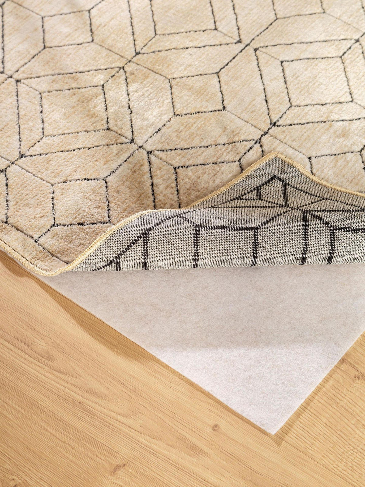 TEPPICH Teppich Daisy Beige - Beige, Textil (140/1cm) - KUNSTLOFT