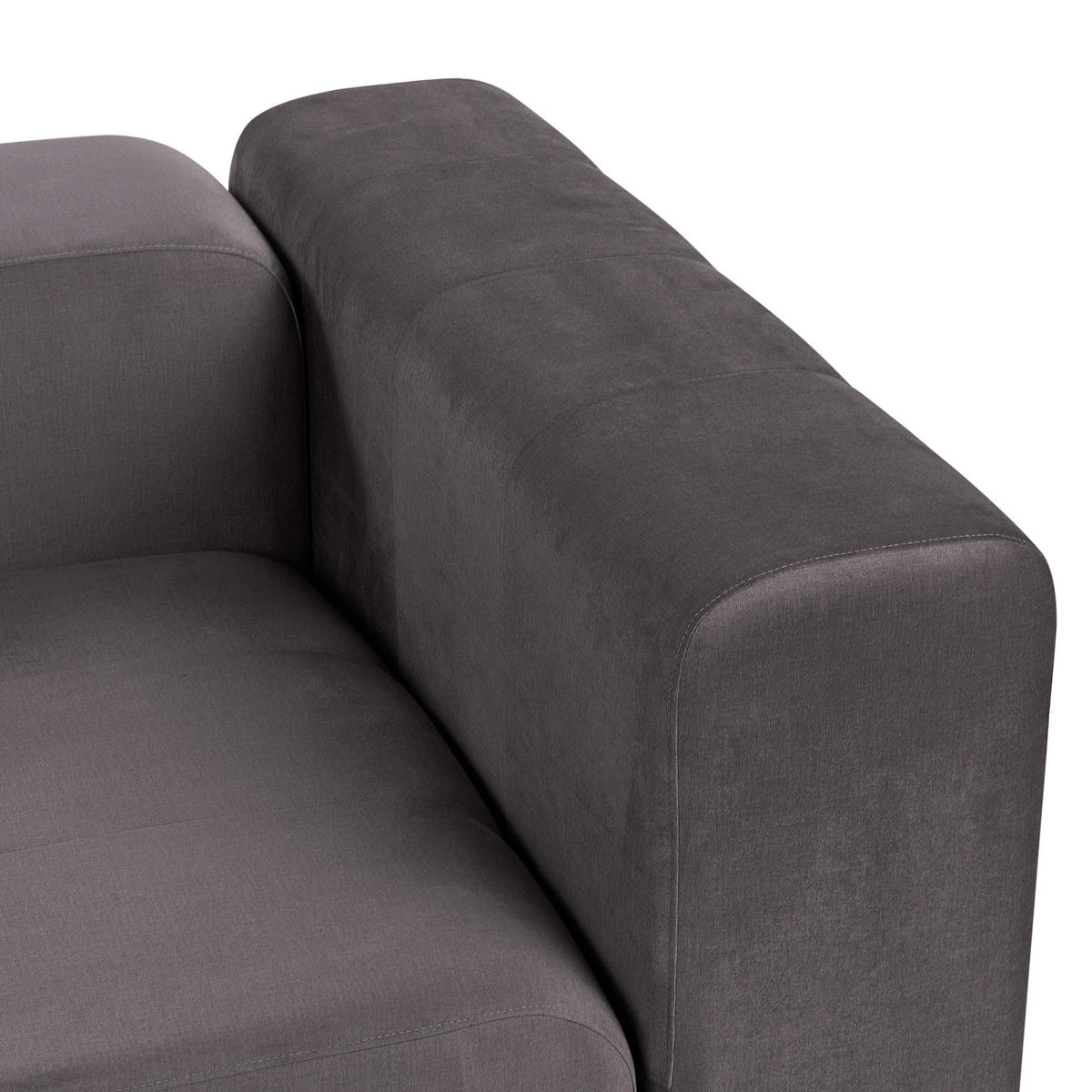 2-SITZER-SOFA Samtstoff dunkelgrau Falsterbo - Dunkelgrau, Textil (204/70/105cm) - Beliani