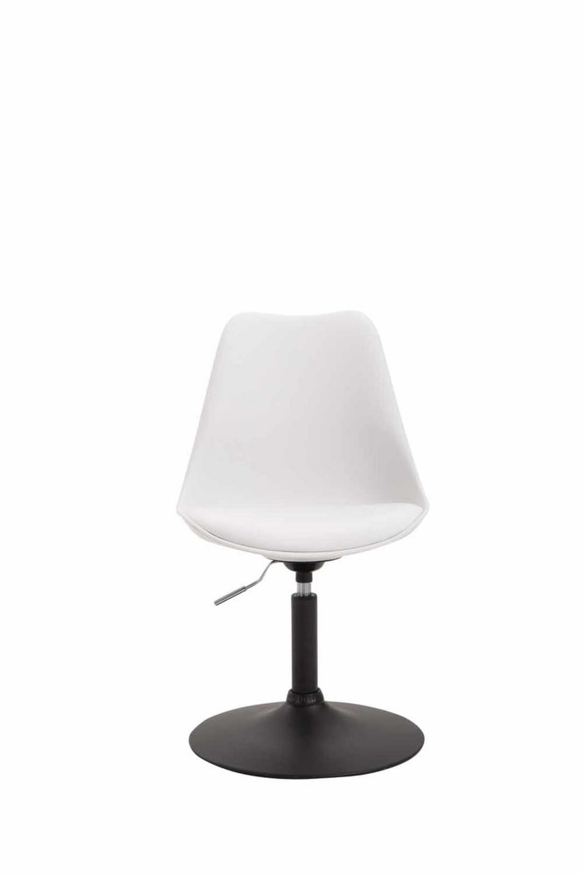 DREHSTUHL 4er Set Kunststoff weiß - Schwarz/Weiß, Kunststoff/Metall (48/76/57cm) - CLP