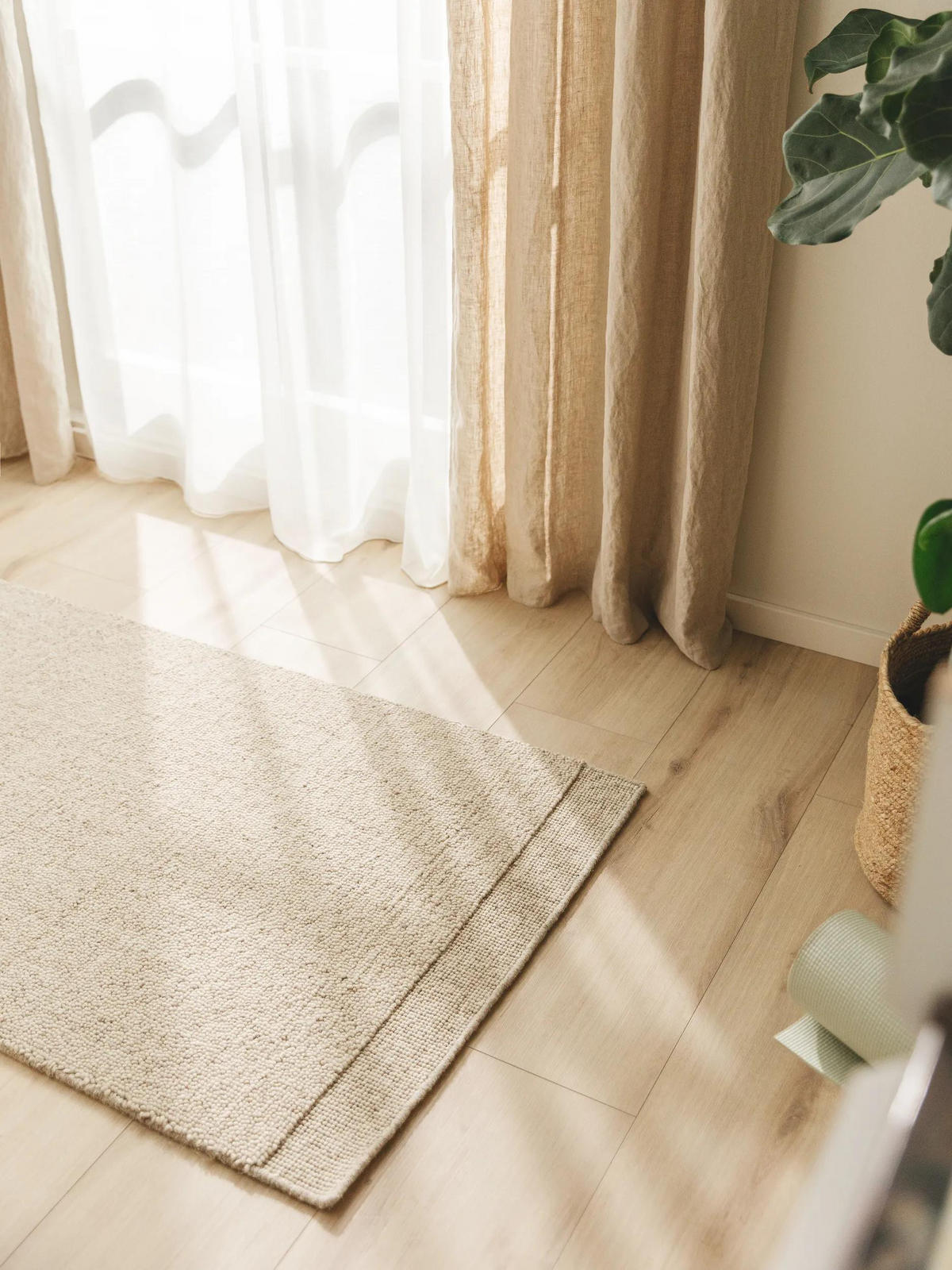 WOLLTEPPICH-LÄUFER Imke Beige 70x200 cm - Beige, Naturmaterialien/Textil (70/200cm) - benuta Pure