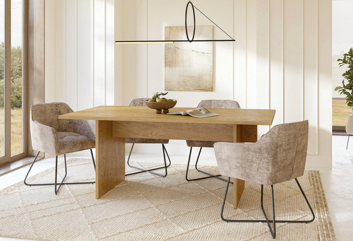 ESSTISCH KALIO 190 x 95 x 77,6 cm - Eichefarben, Holz (190/95/77.6cm) - MASSENO