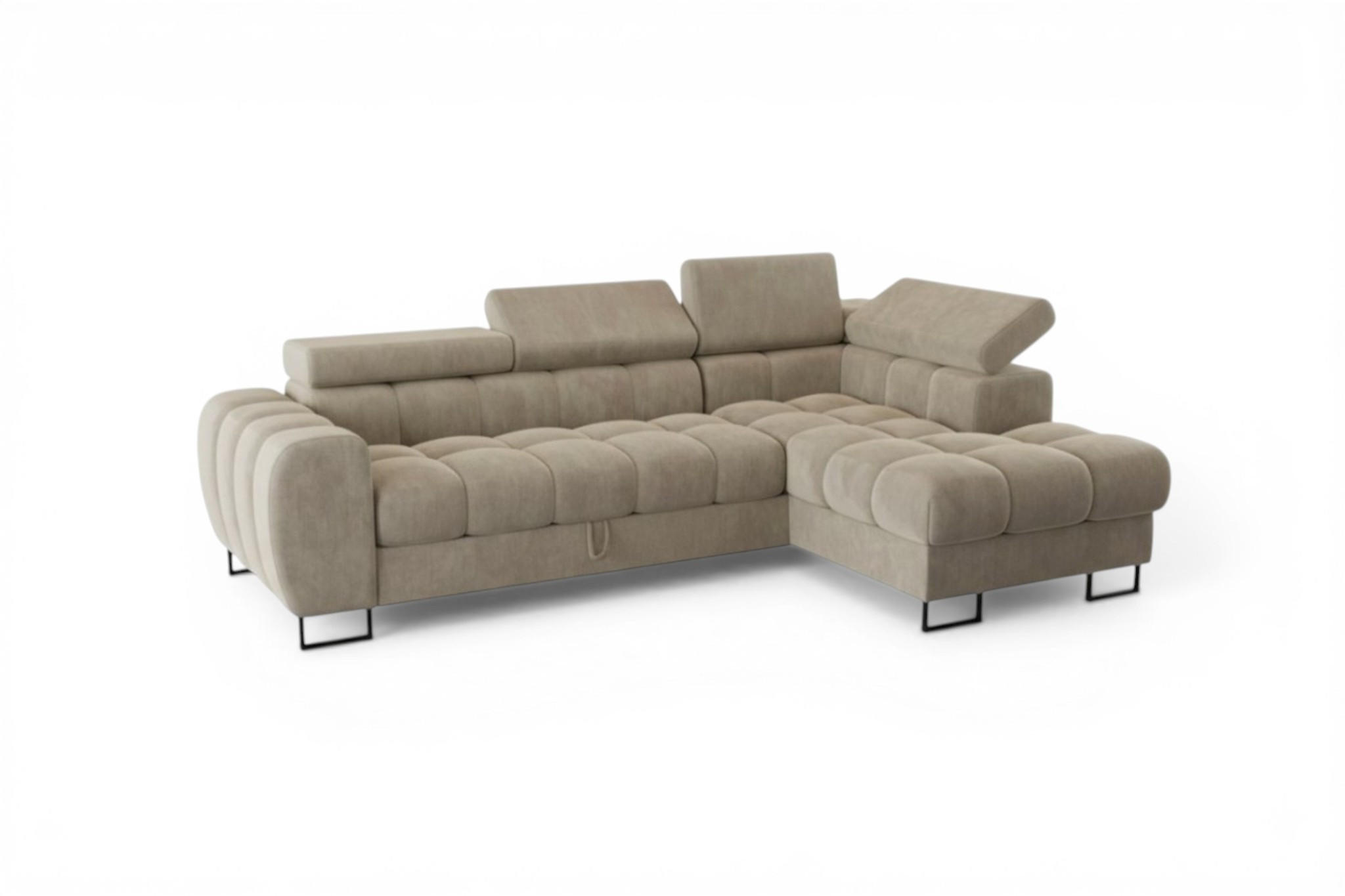 Fun Möbel Ecksofa Beige 260x170 cm