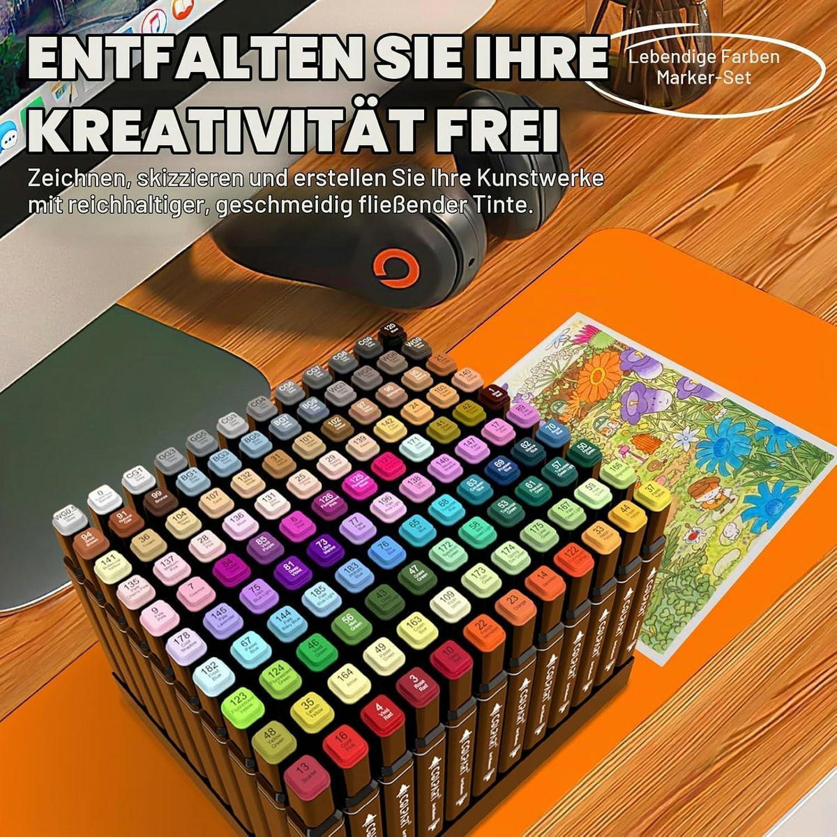 MARKER Set 262-teilig mit Tragetasche - Multicolor, Kunststoff (23/16.5/33.5cm)
