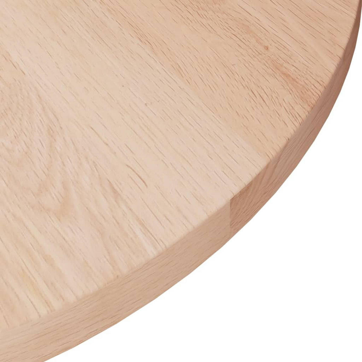 TISCHPLATTE Runde Ø50/1,5 Cm Unbehandeltes Massivholz Eiche - Naturfarben, Holz (50/50/1.5cm) - vidaXL