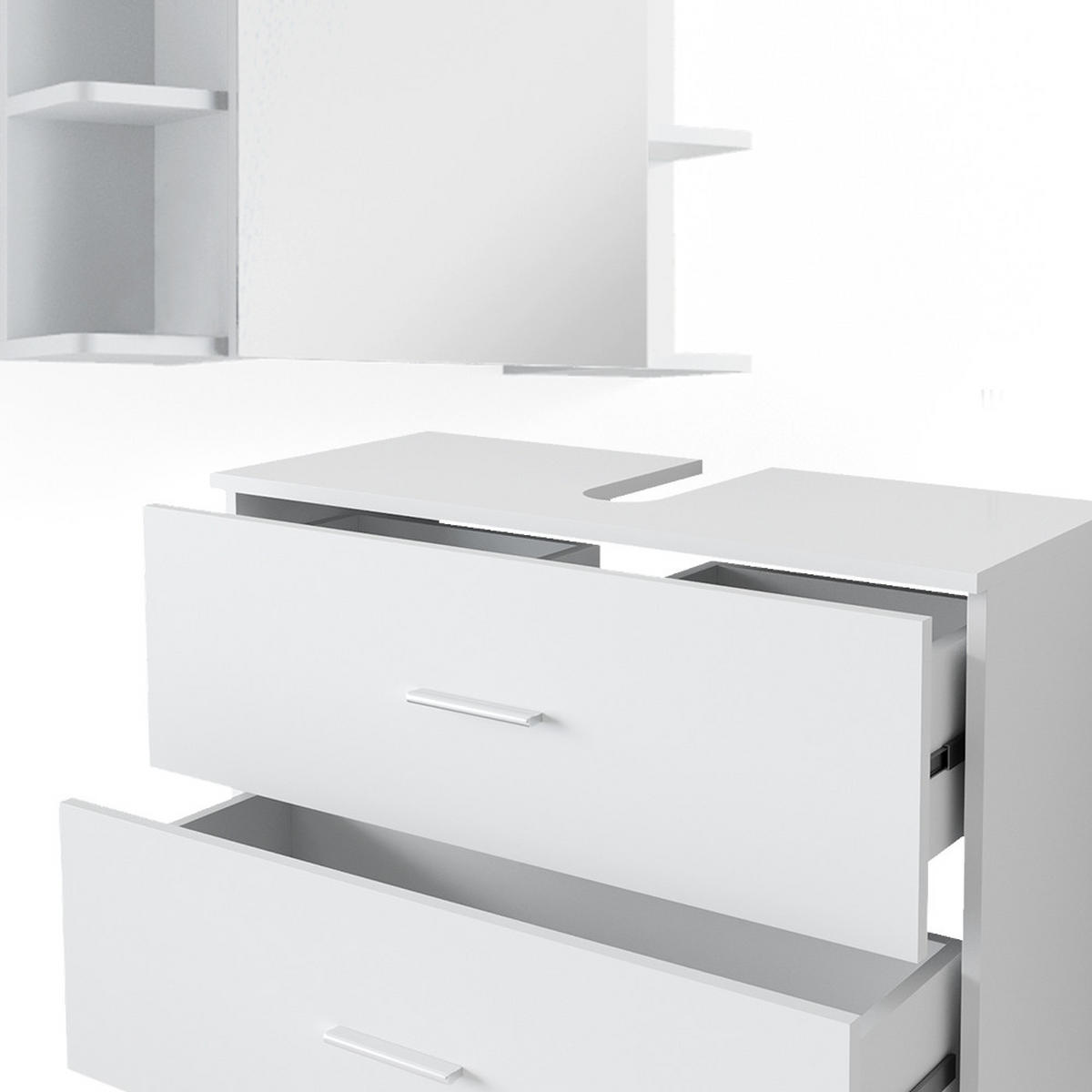 KOUPELNOVÝ NÁBYTEK Ilias Bílá - bílá, kompozitní dřevo (80.2/60.8/33cm) - Vicco