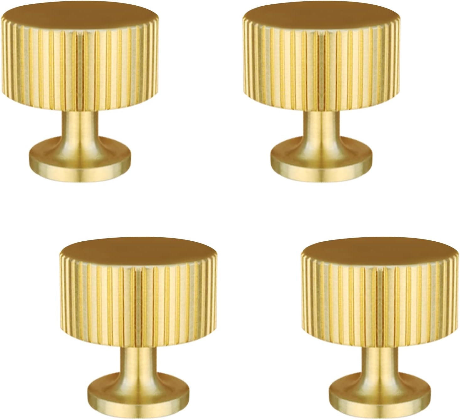 SCHRANKKNOPF Gold 4er-Set 28x28 mm - Orange, Metall (0.28/1.9/0.28cm)