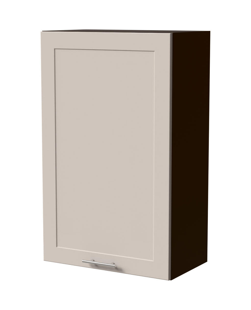 HÄNGESCHRANK Oslo W4/60/1 Lava / Kaschmir Matt 60 / 32,5 / 96cm - Kaschmir/Dunkelgrau, Holz/Holzwerkstoff (60/96/32.5cm) - Feldmann-Wohnen