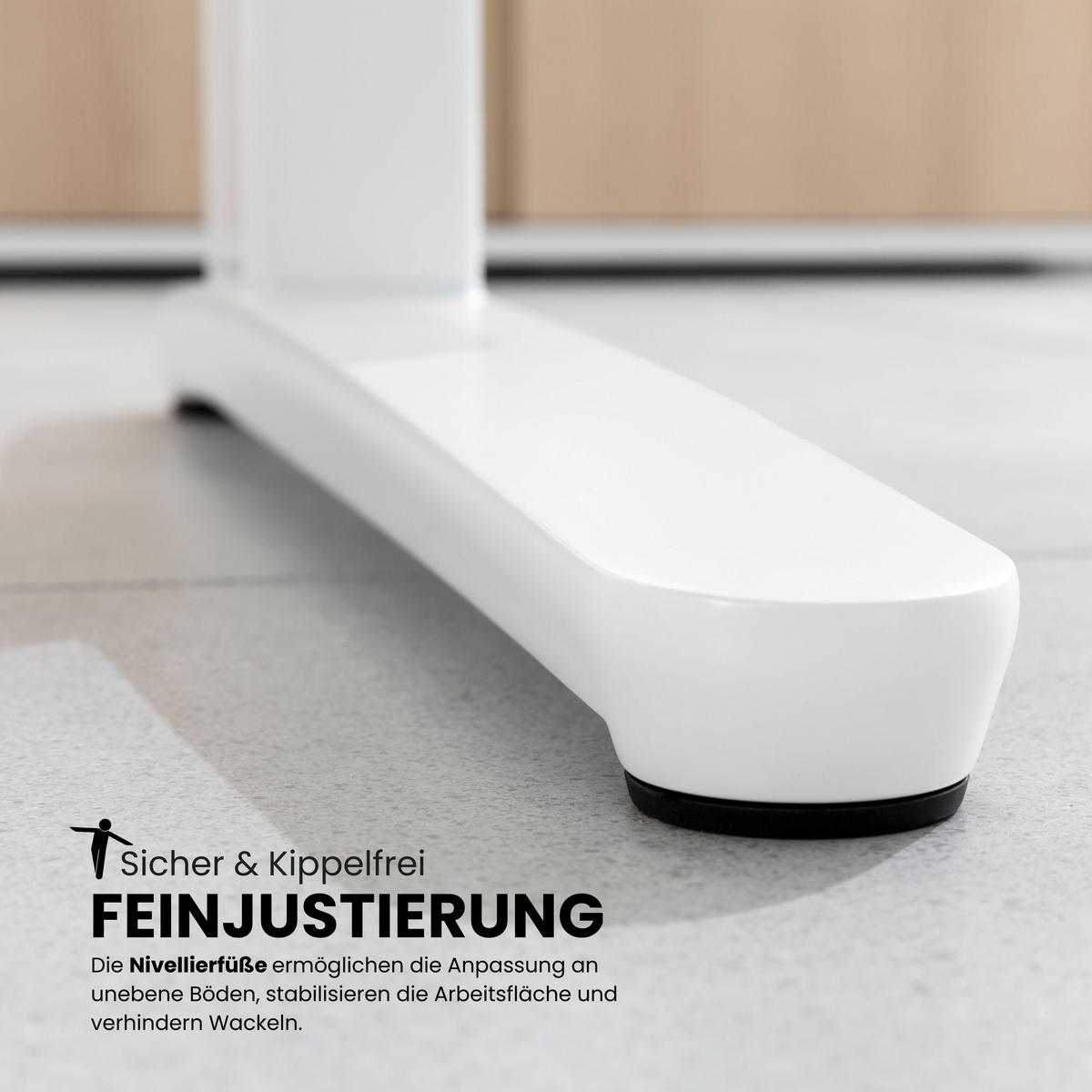 SCHREIBTISCH elektrisch XBHM 80/180/74 cm in Nussbaumfarben/Weiß - Nussbaumfarben/Weiß, Holzwerkstoff (80/180/74cm) - bümö