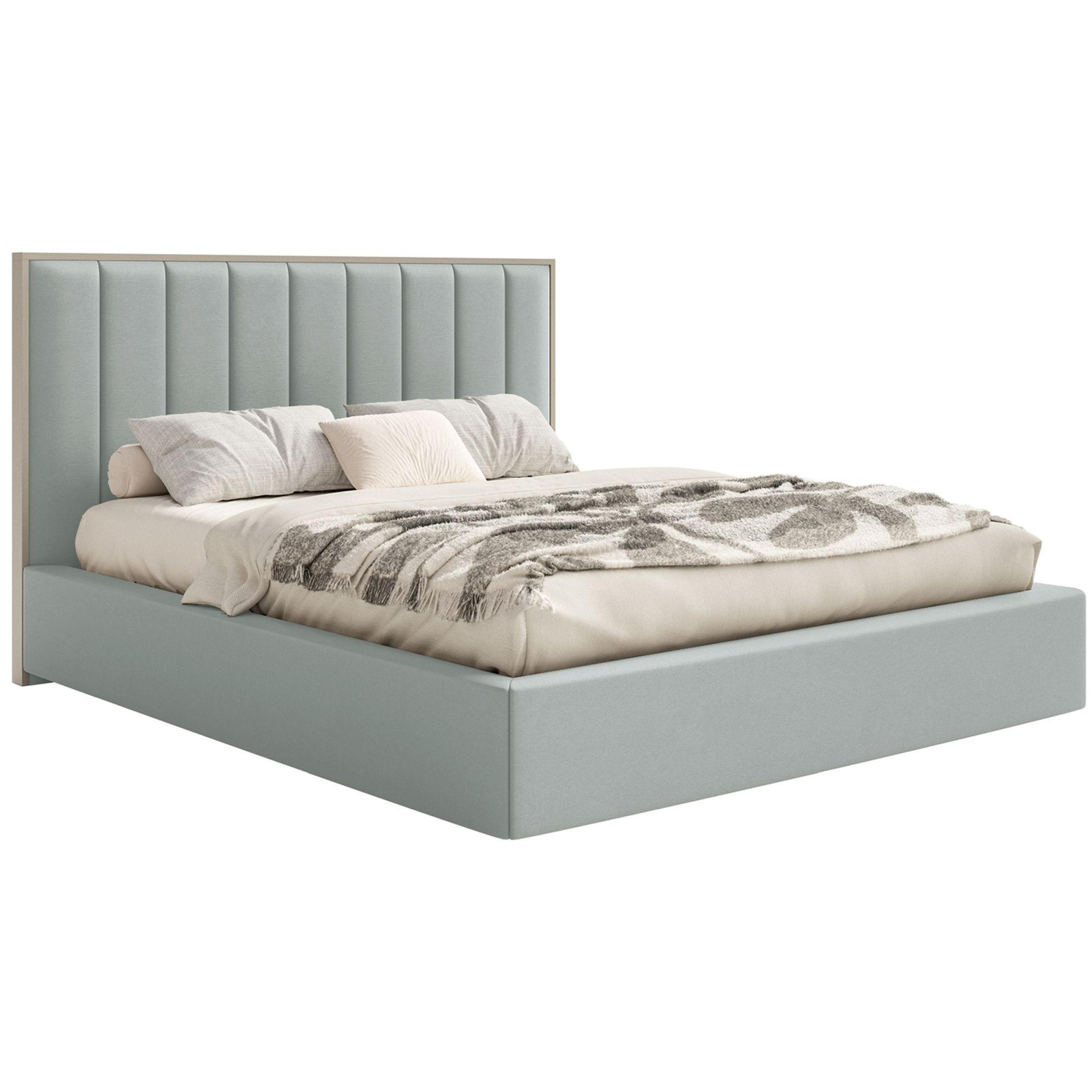 POLSTERBETT Togents Salbeigrün mit Veloursbezug, 140x200 cm - Hellgrün, Textil (140/200cm) - Selsey