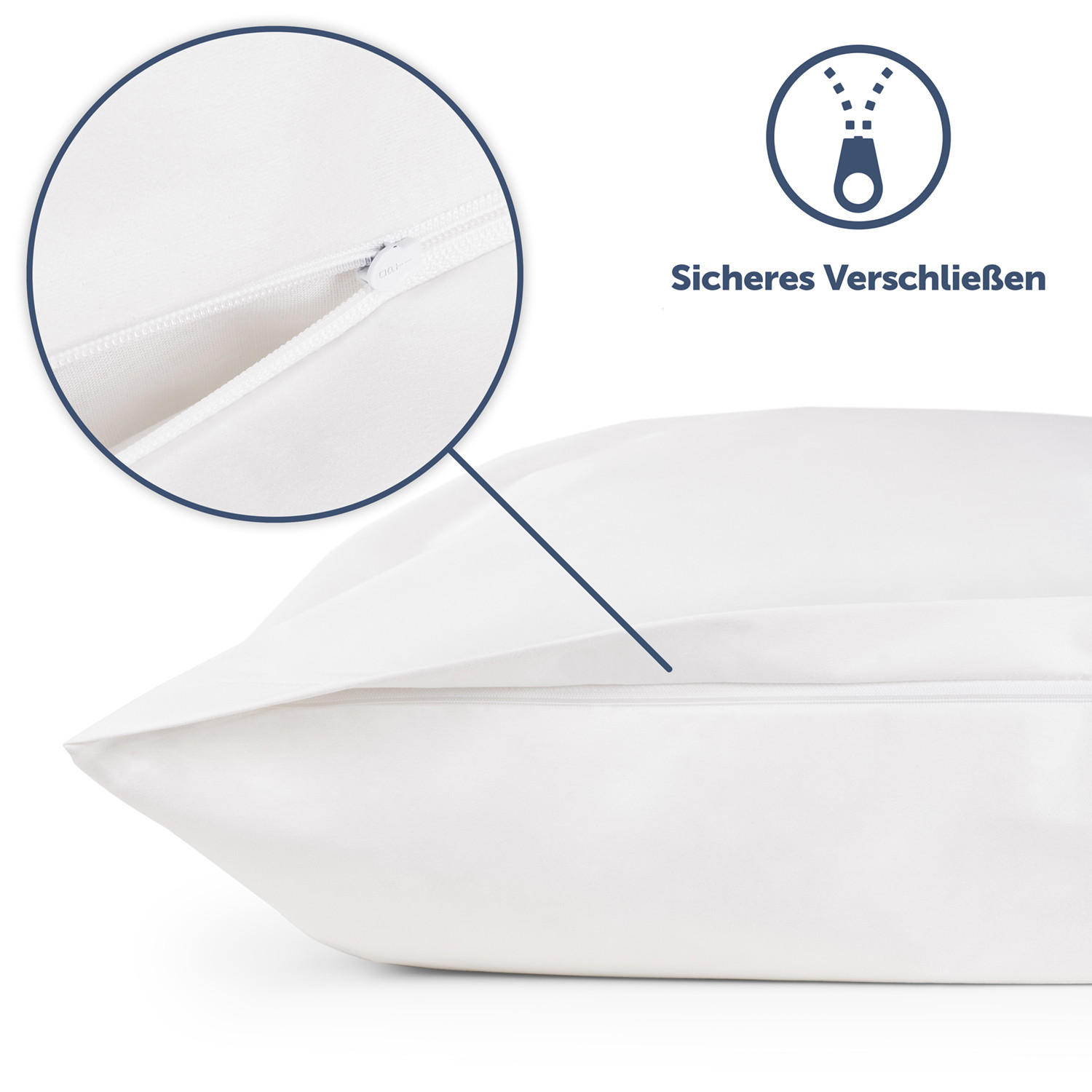 Thumbnail - Blumtal Milbenbezug-Decke, Weiß, Textil, Rechteckig, 200x155 cm, Oeko-Tex®, Schlaftextilien, Bettwäsche, Bettwäsche