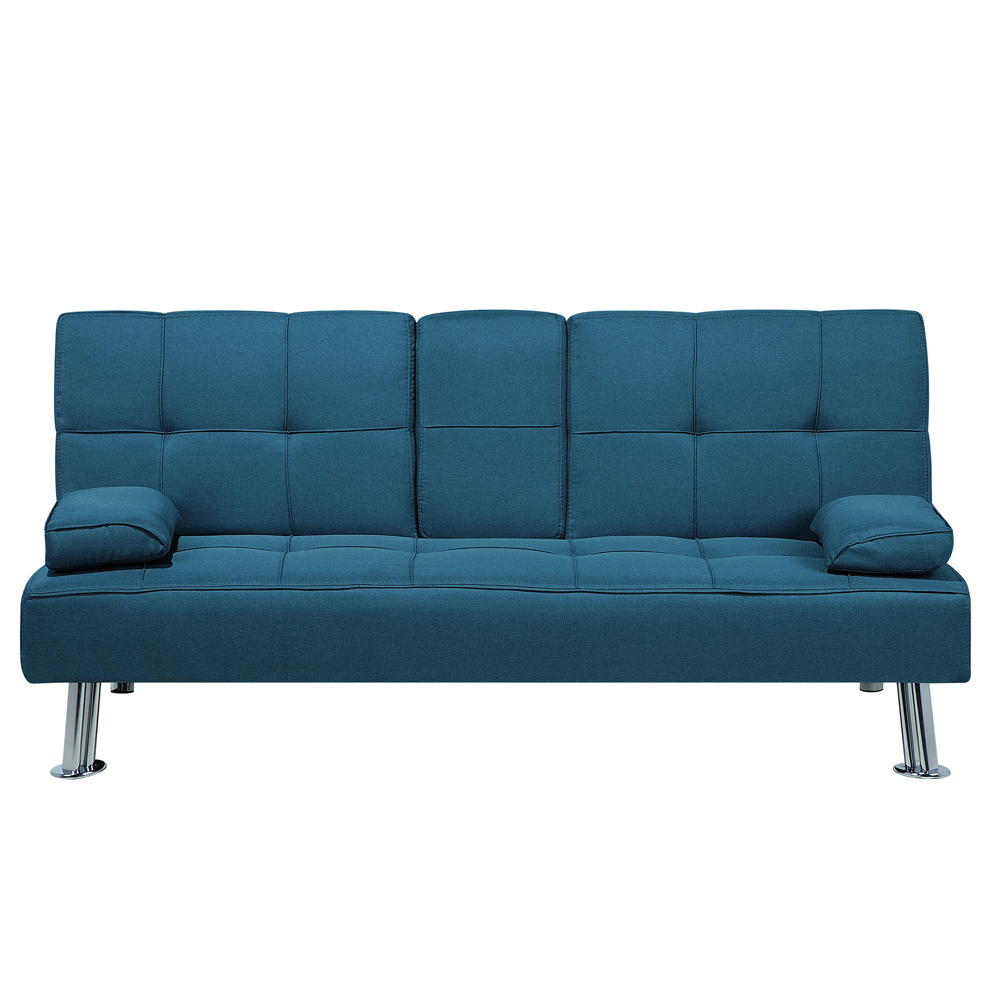 3-SITZER-SCHLAFSOFA Polyester Blau Roxen - Blau, Textil (168/76/81cm) - Beliani