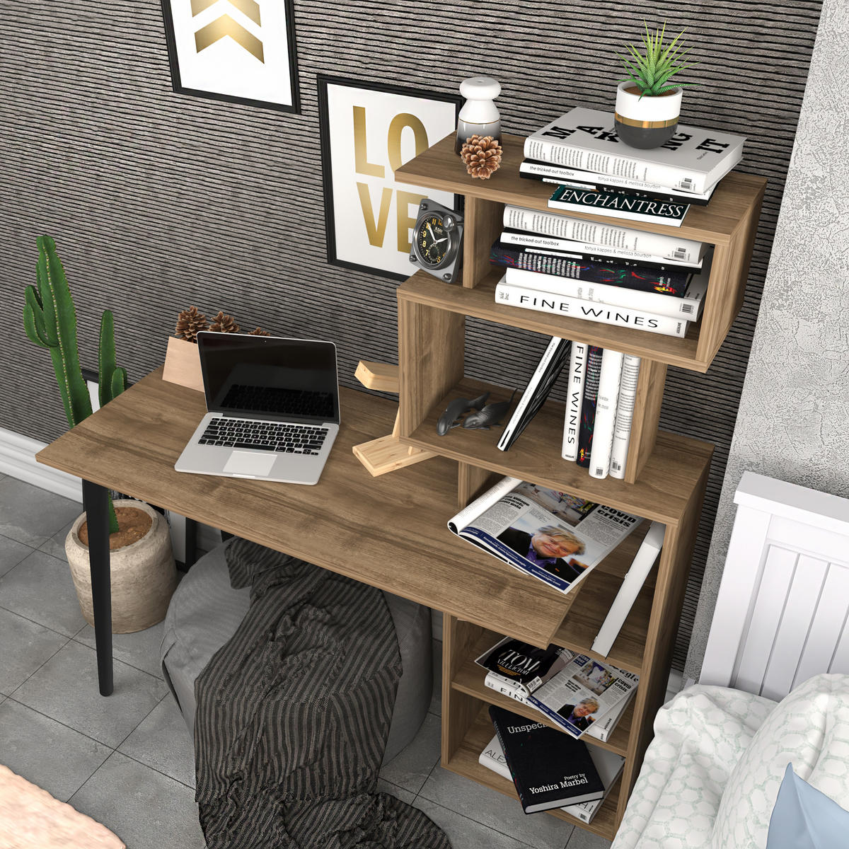 COMPUTERTISCH Vina - Braun, Holzwerkstoff (120/60/73cm) - Decorotika