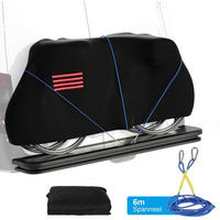FAHRRADABDECKUNG für Heckträger 2 Fahrräder 200 x 110 x 85 cm Wasserdicht - Schwarz, Kunststoff (85/110/200cm)