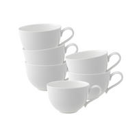 KAFFEETASSEN New Cottage Basic weiß 150 ml 6er Set - Weiß, Keramik (0.15L) - Villeroy & Boch