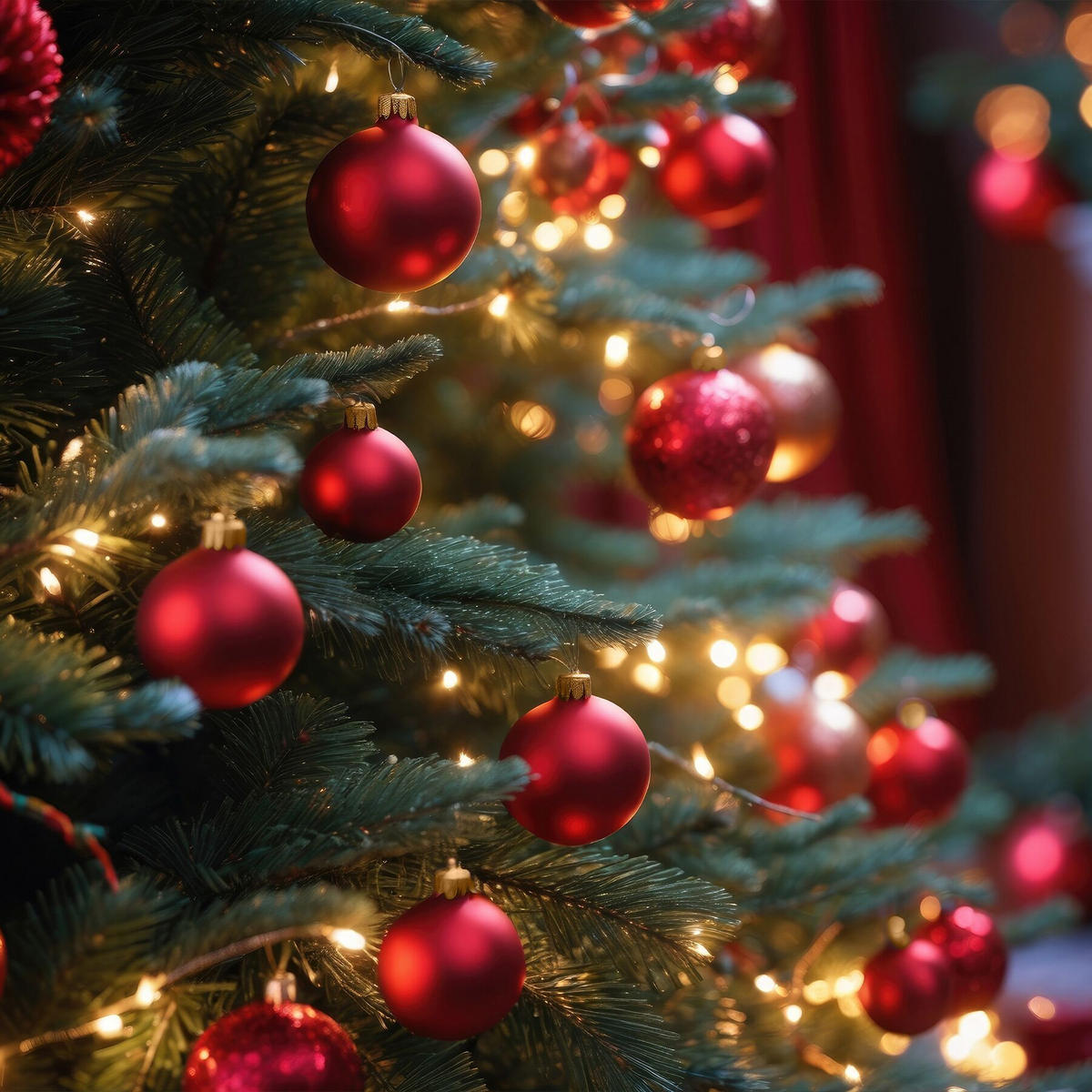 WEIHNACHTSKUGELN ,Durchmesser 4 cm,rot - Rot, Textil (4/4/4cm) - tectake