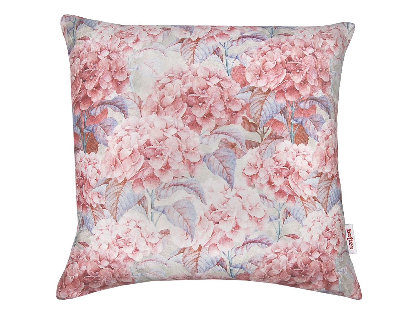 KISSENHÜLLE Hortensie flieder-mauve Mischgewebe 50/50 cm - Flieder/Mauve, Textil (50/50cm) - beties Heimtextil