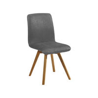 ESSZIMMERSTUHL 2er-Set Delfi 5 Wildeiche Massiv/Microfaser Grau - Grau, Holz (46/92/56cm) - 58aufmkessel
