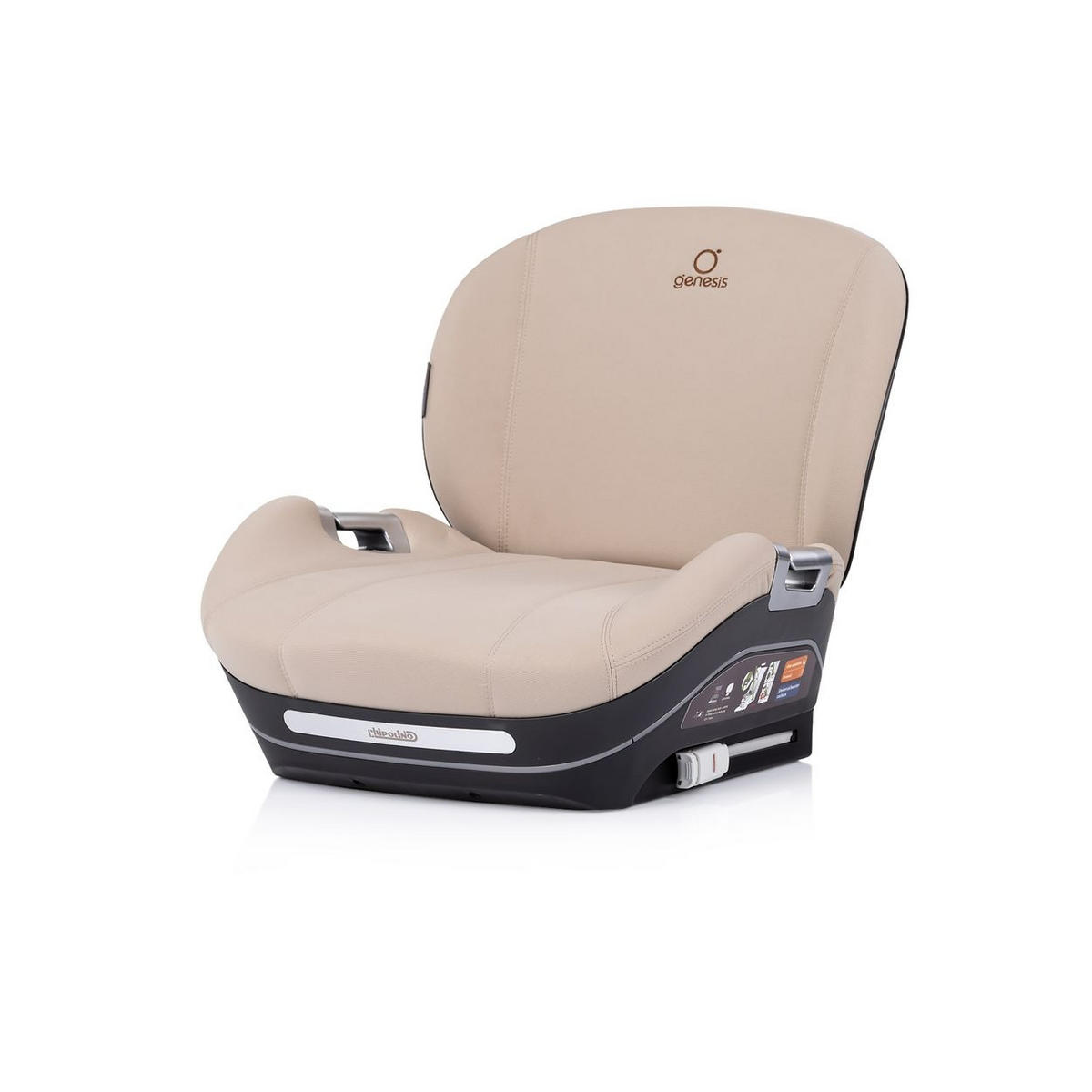 SITZERHÖHUNG Genesis i-Size beige 125-150 cm Isofix, Rückenlehne - Beige, Kunststoff (46/42/40cm) - Chipolino