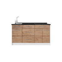 KUCHYNSKÝ BLOK Fame-Line, Dub Goldkraft/biely, 150 cm, AP Antracit - biela/dub medový, kompozitné drevo (150/82/60cm) - Vicco