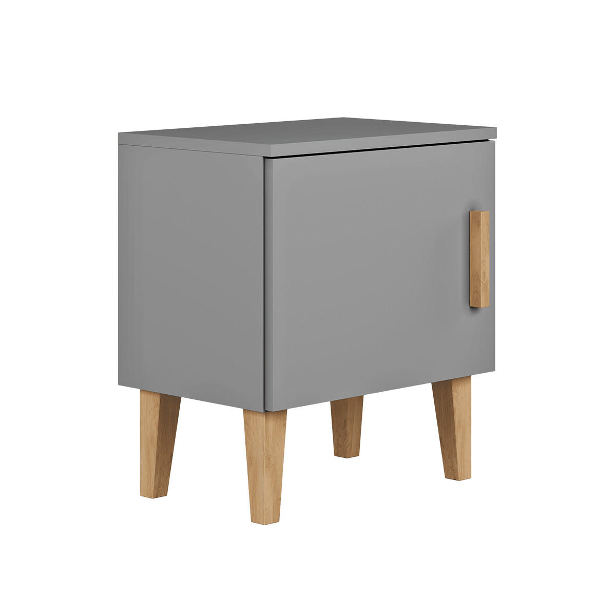 NACHTTISCH Kubi Grau - Grau, Holzwerkstoff (50/34/56cm) - Petits-meubles