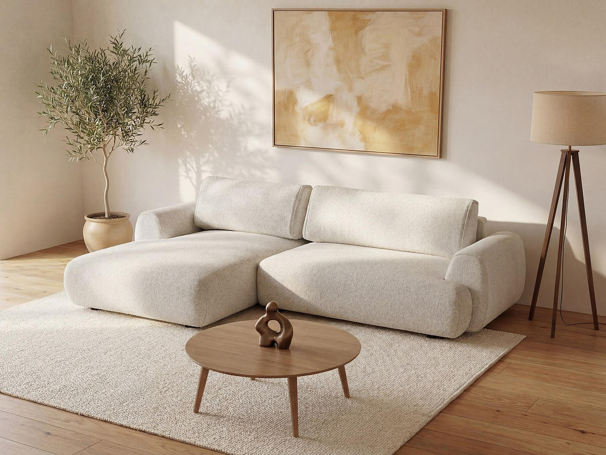 SCHLAFSOFA - 4 Personen-Sitzer - Stoff - Beige - - Beige, Textil (270/81/167cm) - Vente-Unique