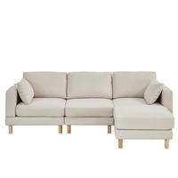 ECKSOFA 235×152×78 cm, L-förmiges Sofa in Beige - Beige, Textil (152/235cm) - KOMHTOM