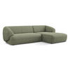 ECKSOFA rechts Strukturstoff Stoff Grün - Beige/Schwarz, Kunststoff/Textil (280/156cm) - Makamii