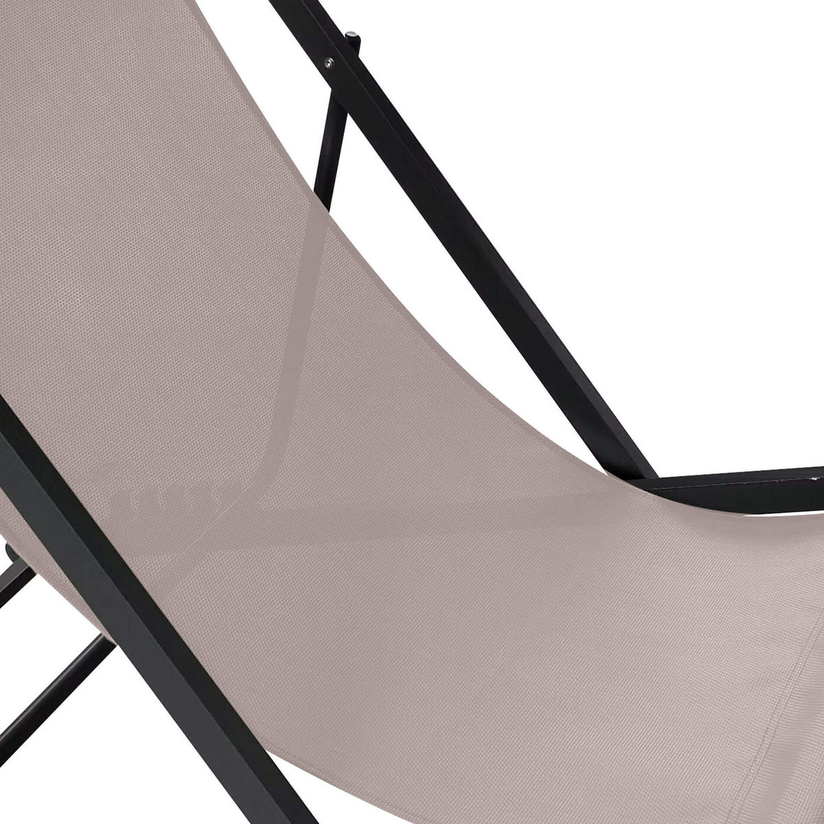 GARTEN-RELAXSESSEL Beige 58/92/93 cm - Beige, Metall (58/93/92cm) - Mobili Rebecca