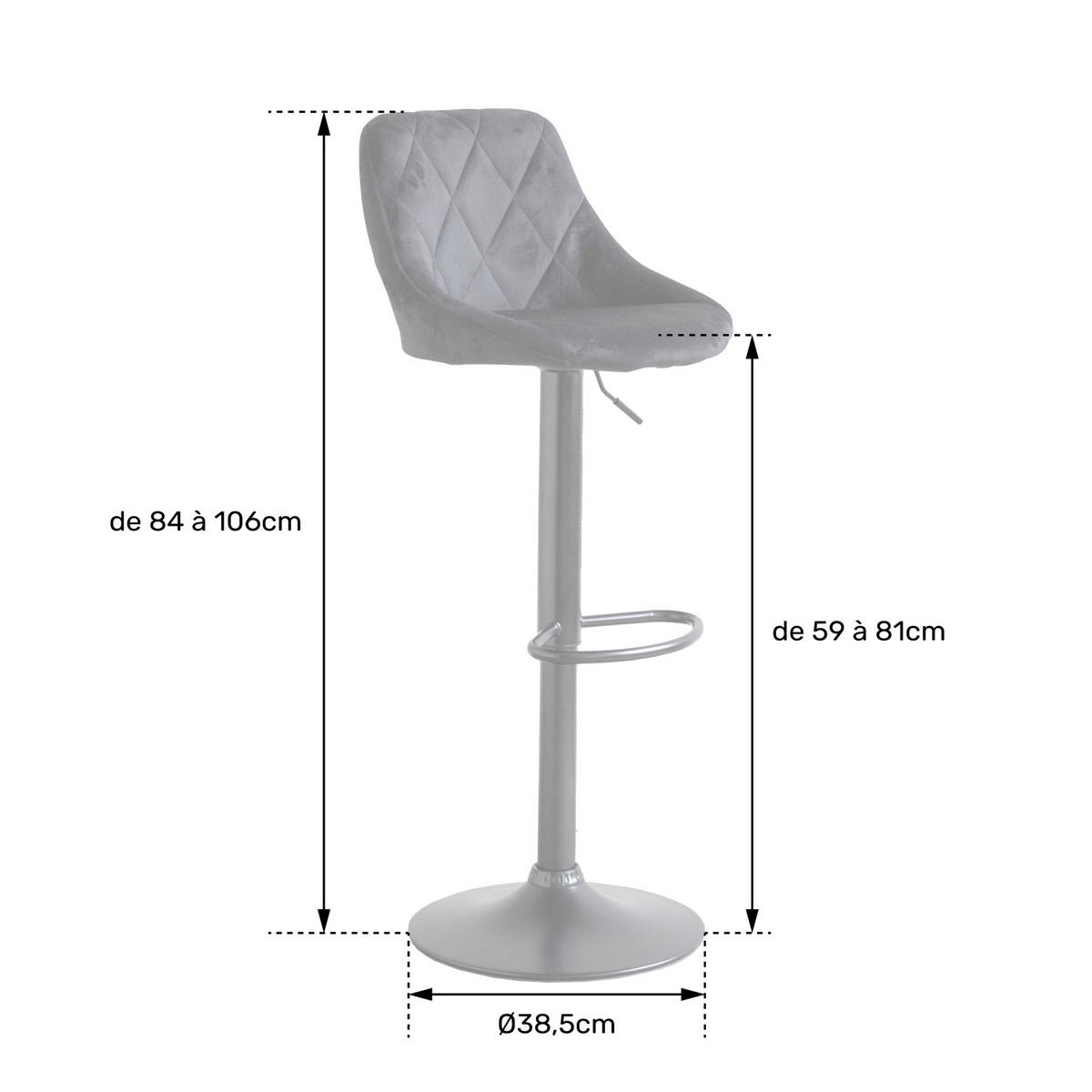 BARHOCKER Robin Blau 2er-Set - Blau, Textil (46/106/48cm) - Happy Garden