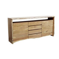 SIDEBOARD Akazie210x45x96 natur lackiert PURE ACACIA #701 - Naturfarben, Holz (210/96/45cm) - Massivmoebel24