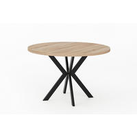 ESSTISCHE EDEN - Schwarz/Sonoma Eiche, Holzwerkstoff (120/120/76cm) - Meblini