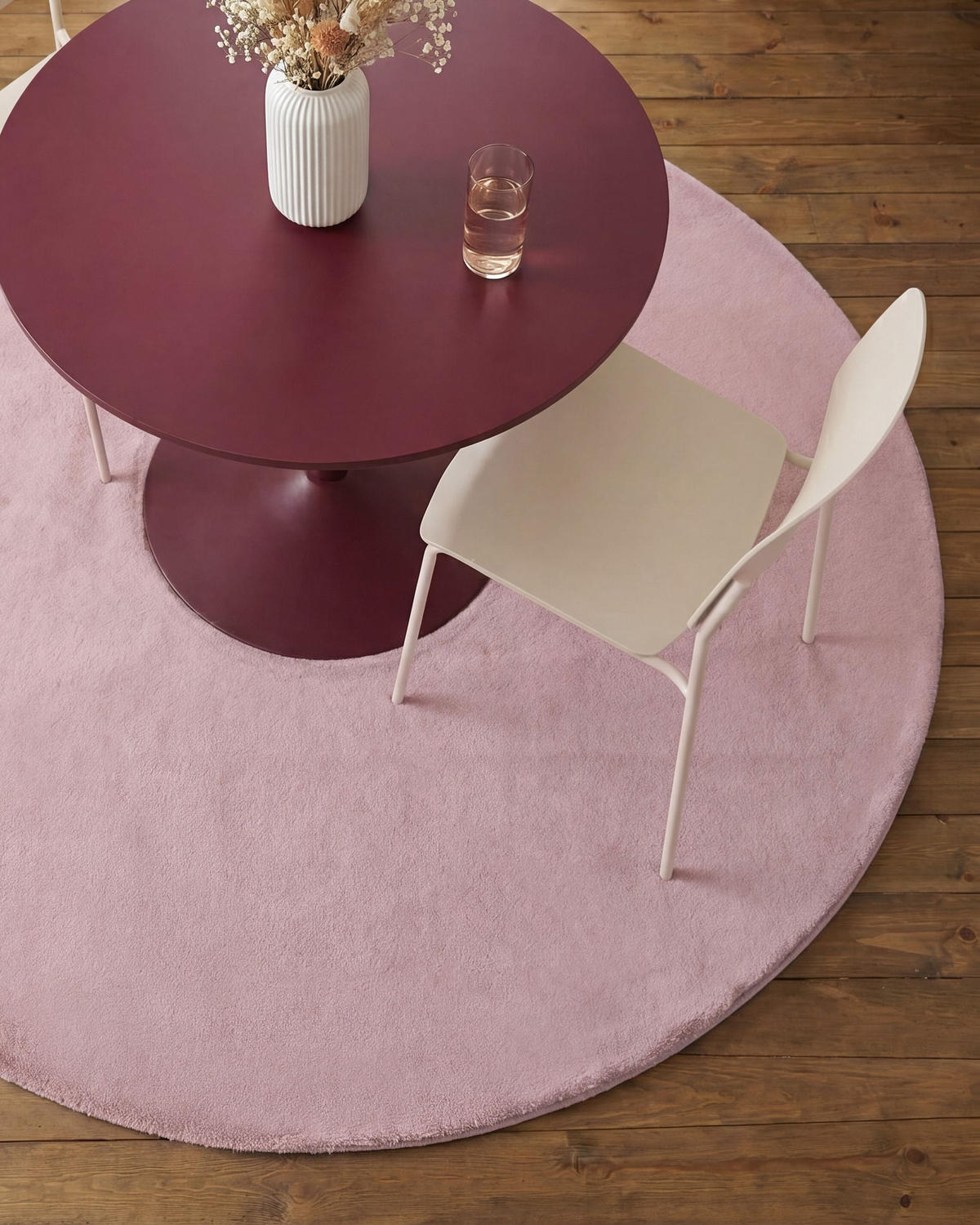 TEPPICH Hellviolett 160 cm Vantira - Violett, Kunststoff (160/160cm) - Beliani