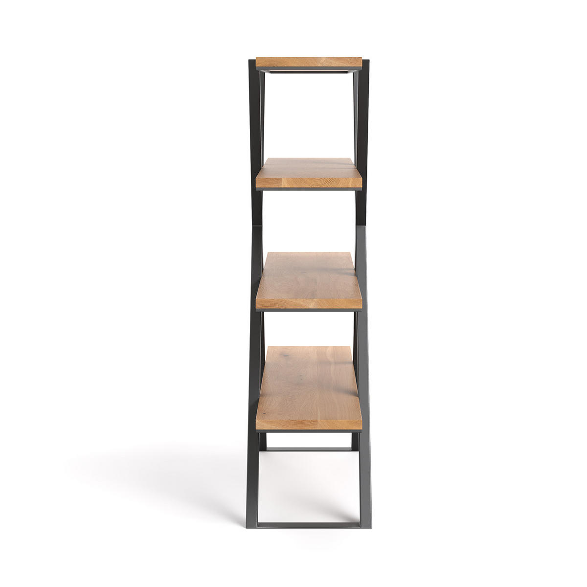 REGAL Lax aus massivem Eichenholz - Eichefarben/Naturfarben, Holz (180/160/43cm) - Danzz