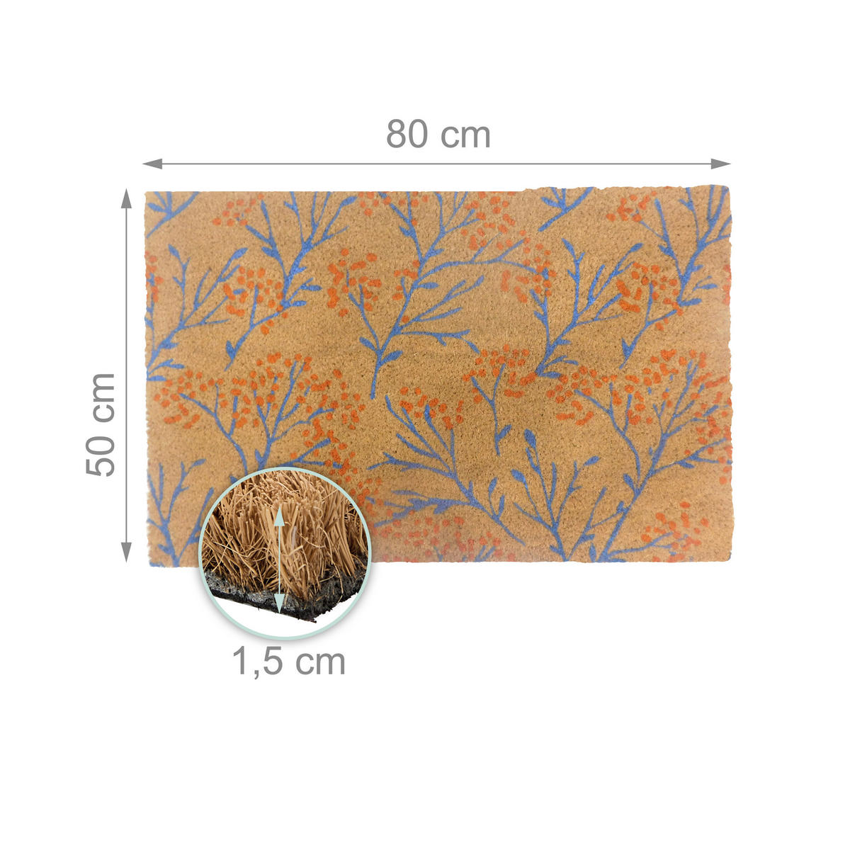 ROHOŽ - viacfarebná, textil/plast (80/50cm) - Relaxdays