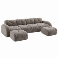 SOFA modular rahmenlos Chenille Braun - Braun, Kunststoff (171/76/358.1cm) - Meubliv