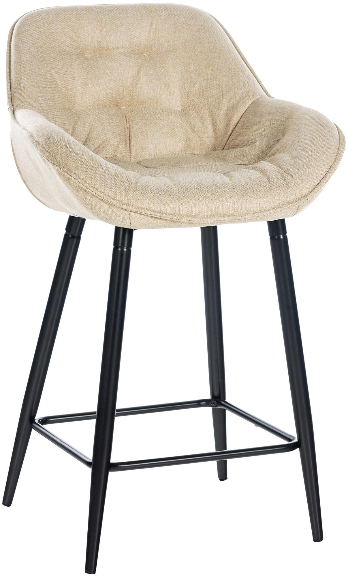 BARHOCKER Stoff creme - Creme, Textil/Metall (54/93.5/57.5cm) - CLP