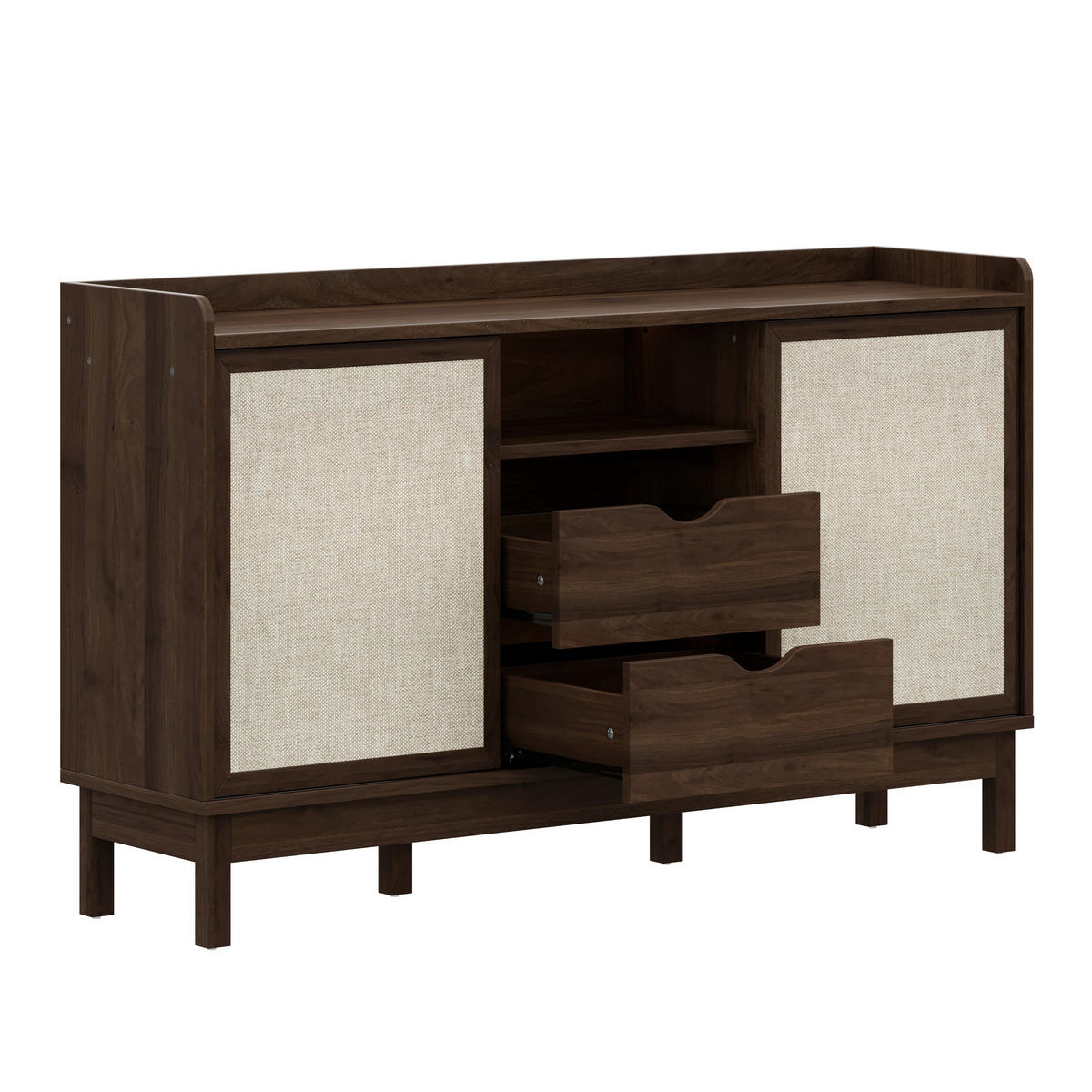 SIDEBOARD 150/39,5/80 cm mit 2 Schiebetüren & 2 Schubladen in Natur - Naturfarben, Holzwerkstoff (150/80/39.5cm) - BEAOK
