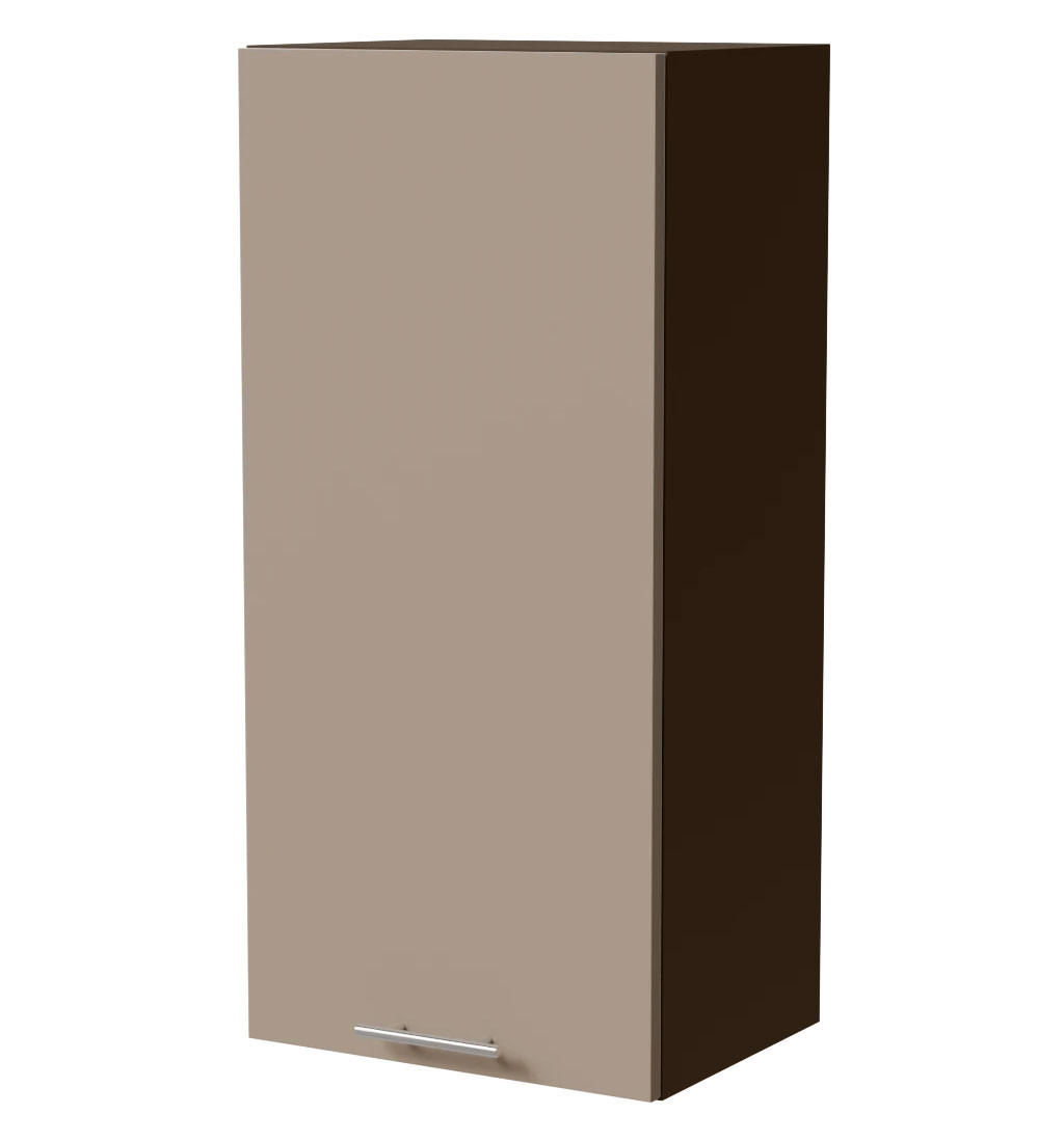 HÄNGESCHRANK Brerra W4/45 Lava / RAL 1019 graubeige Matt 45 / 32,5 / 96cm - Dunkelgrau/Graubraun, Holz/Holzwerkstoff (45/96/32.5cm) - Feldmann-Wohnen