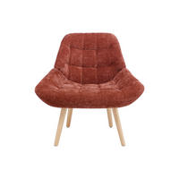 SESSEL mit gerader Rückenlehne - 1 Person - Stoff - Terracotta - - Terracotta, Textil (87/83/79cm) - Vente-Unique