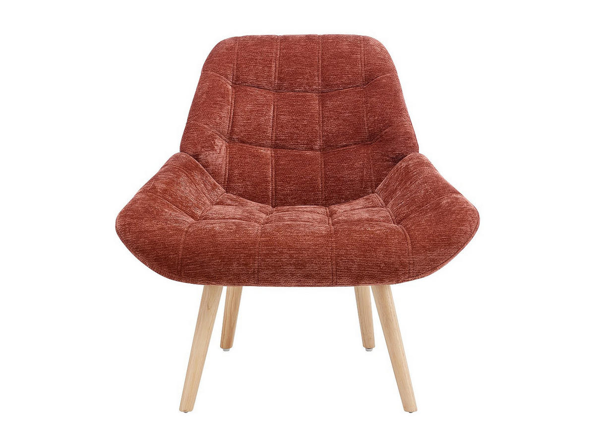 SESSEL mit gerader Rückenlehne - 1 -Sitzer - Polyester - terracotta - LUOSTO - Braun, Textil (87/83/79cm) - Vente-Unique