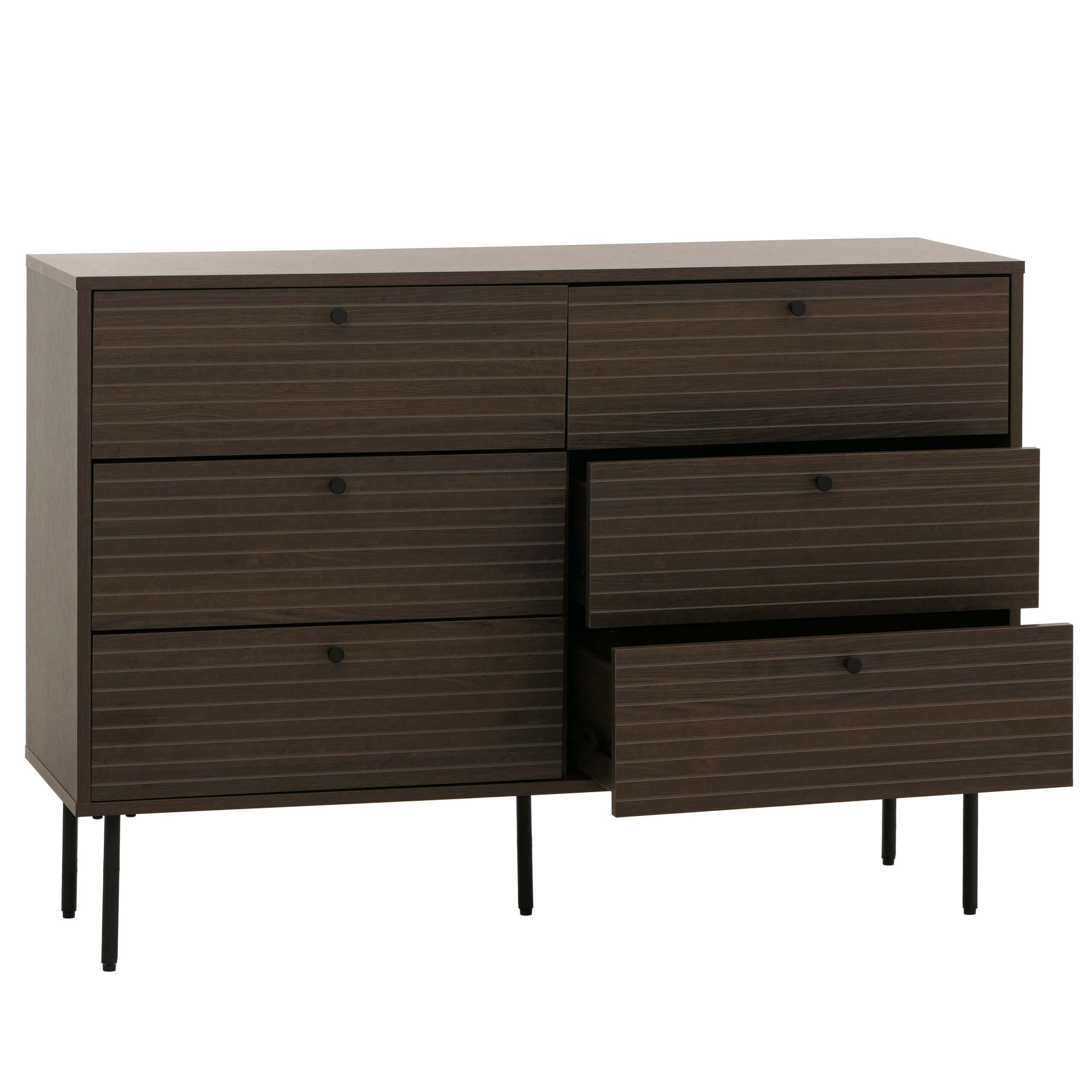 KOMMODE Dunkelbraun - Dunkelbraun, Metall (120/85/40cm) - MCW