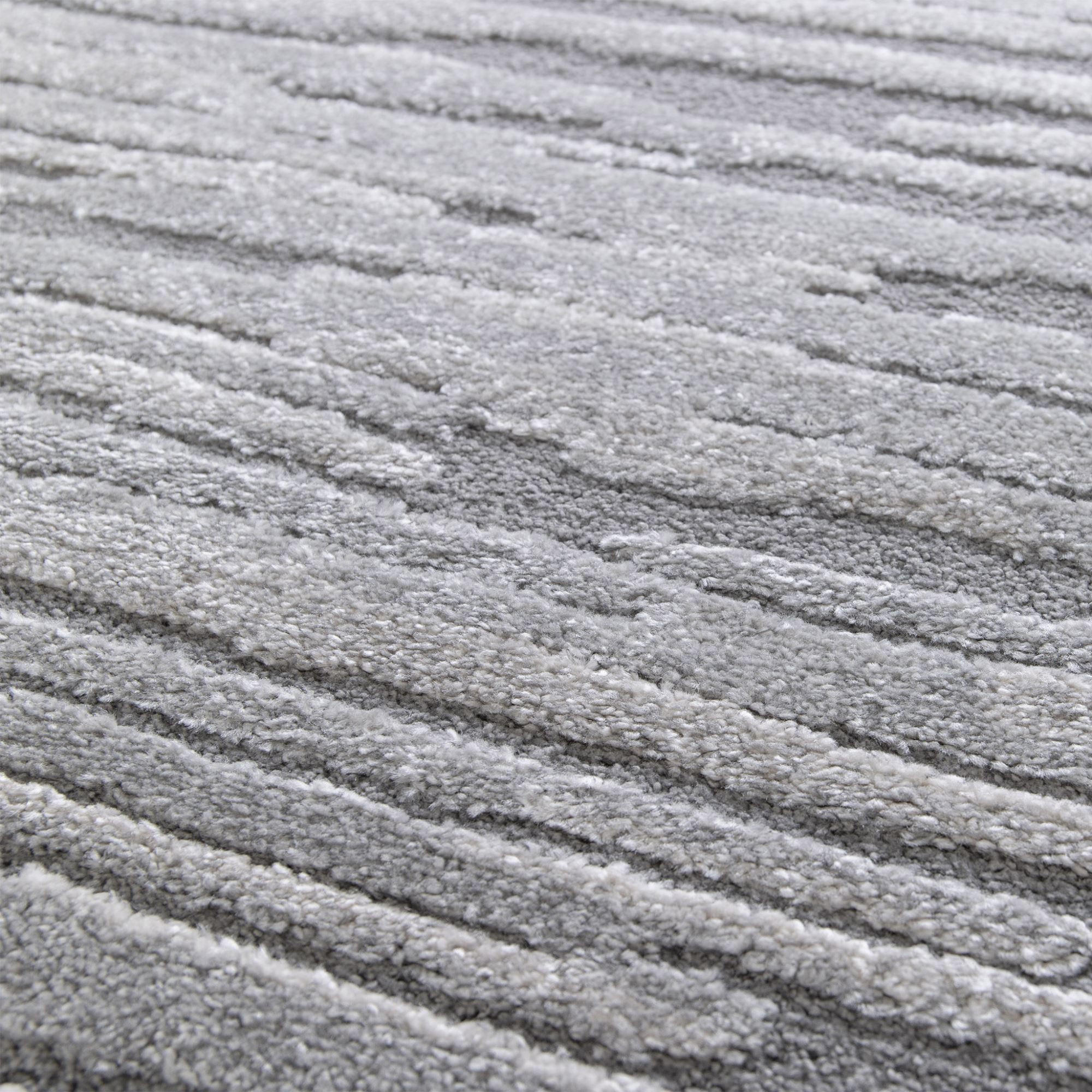 Thumbnail - Steffensmeier Moderner, Grau, Textil, Gestreift, Rechteckig, 160x230 cm, für Fußbodenheizung geeignet, Teppiche & Böden,...