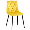 ESSZIMMERSTUHL Samt Gelb - Gelb/Schwarz, Textil/Metall (45/85/55cm) - CLP