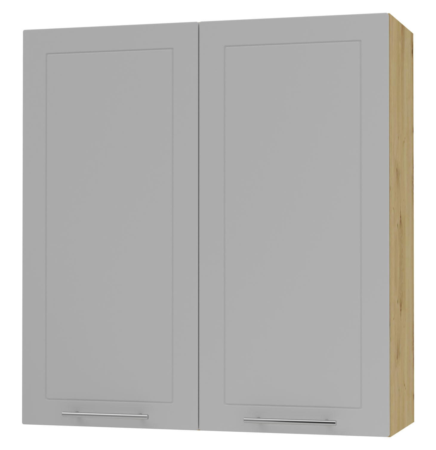 KÜCHENHÄNGESCHRANK Kvantum W4/90 Dust Grey Matt / Eiche Artisan Matt 90 / 32,5 / 96cm - Eiche Artisan/Grau, Holz/Holzwerkstoff (90/96/32.5cm) - Feldmann-Wohnen