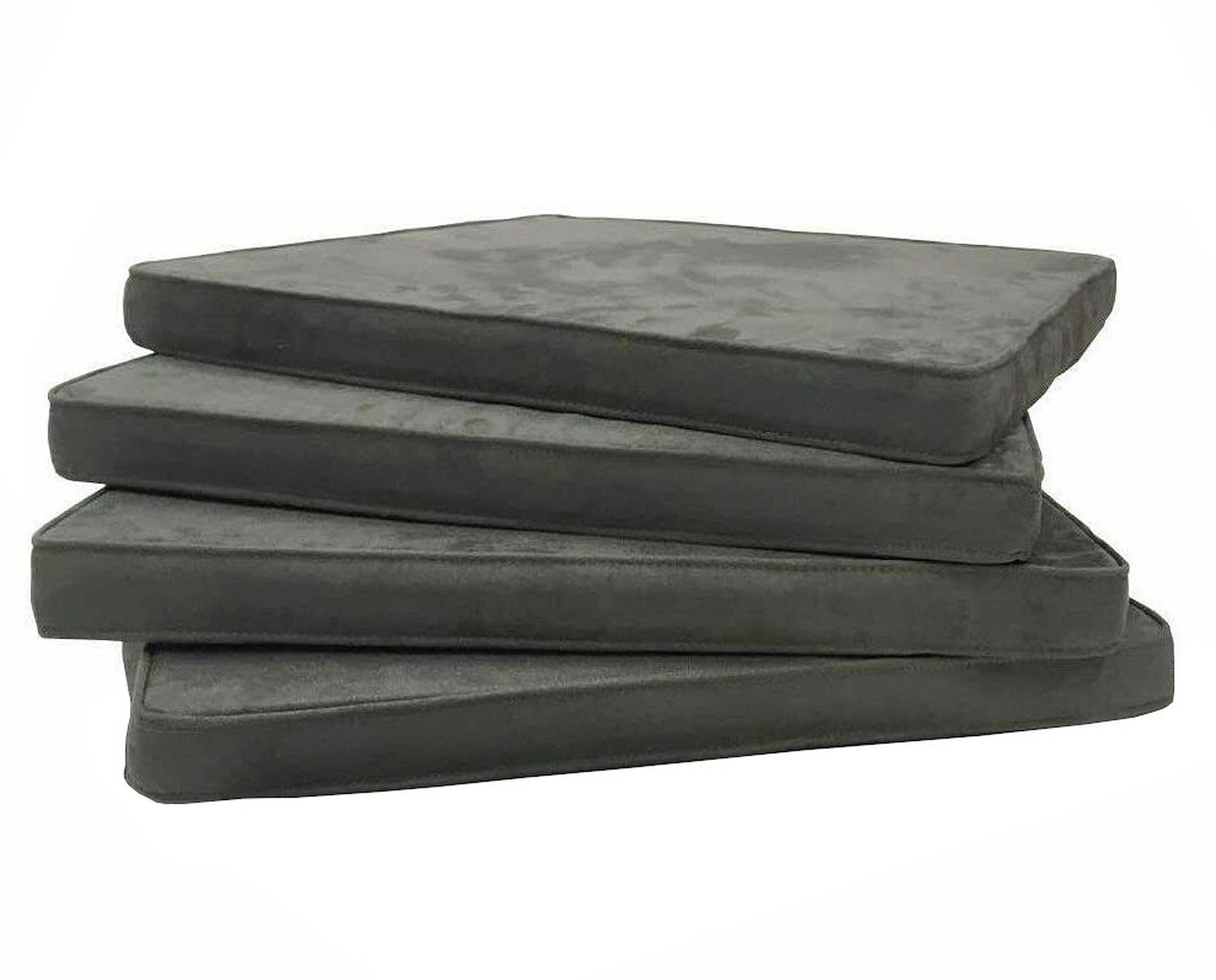 SITZKISSEN Larissa MFg 4 Set - Grau, Textil (42/46/4cm) - Sedex