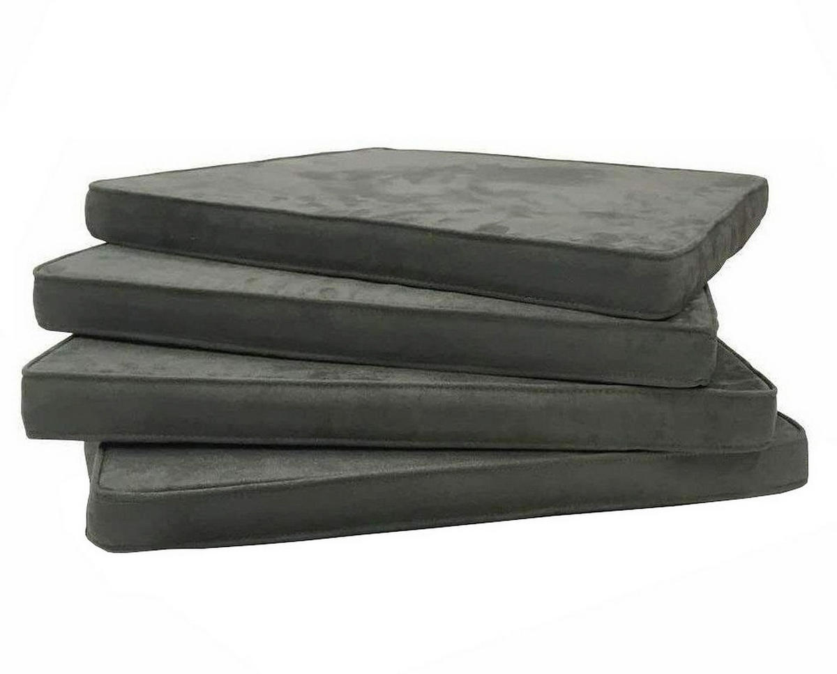 SITZKISSEN Larissa MFg 6 Set - Grau, Textil (42/46/4cm) - Sedex